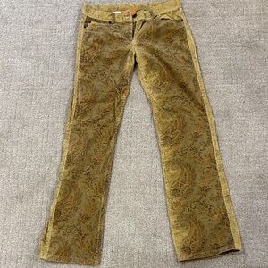 Cynthia Steffe Tan Paisley Flare Jeans